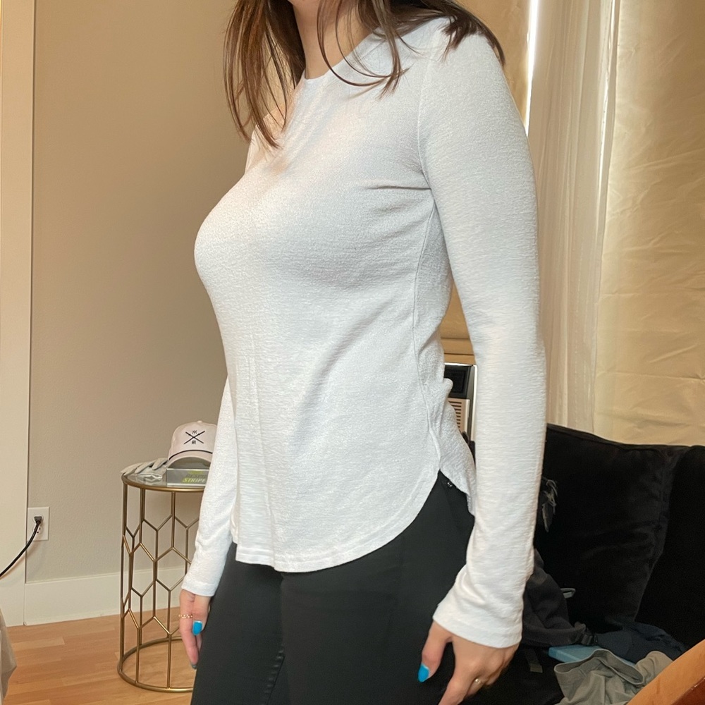 Banana Republic white long sleeve shirt